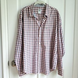 Lacoste Men's Regular Fit Checked Gingham Oxford Cotton Shirt Size 46